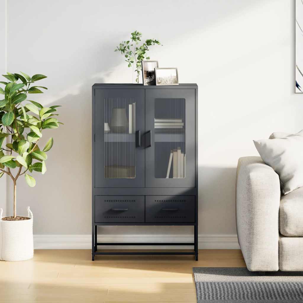 Skåp DIV. antracit 68x39x111,5 cm stål