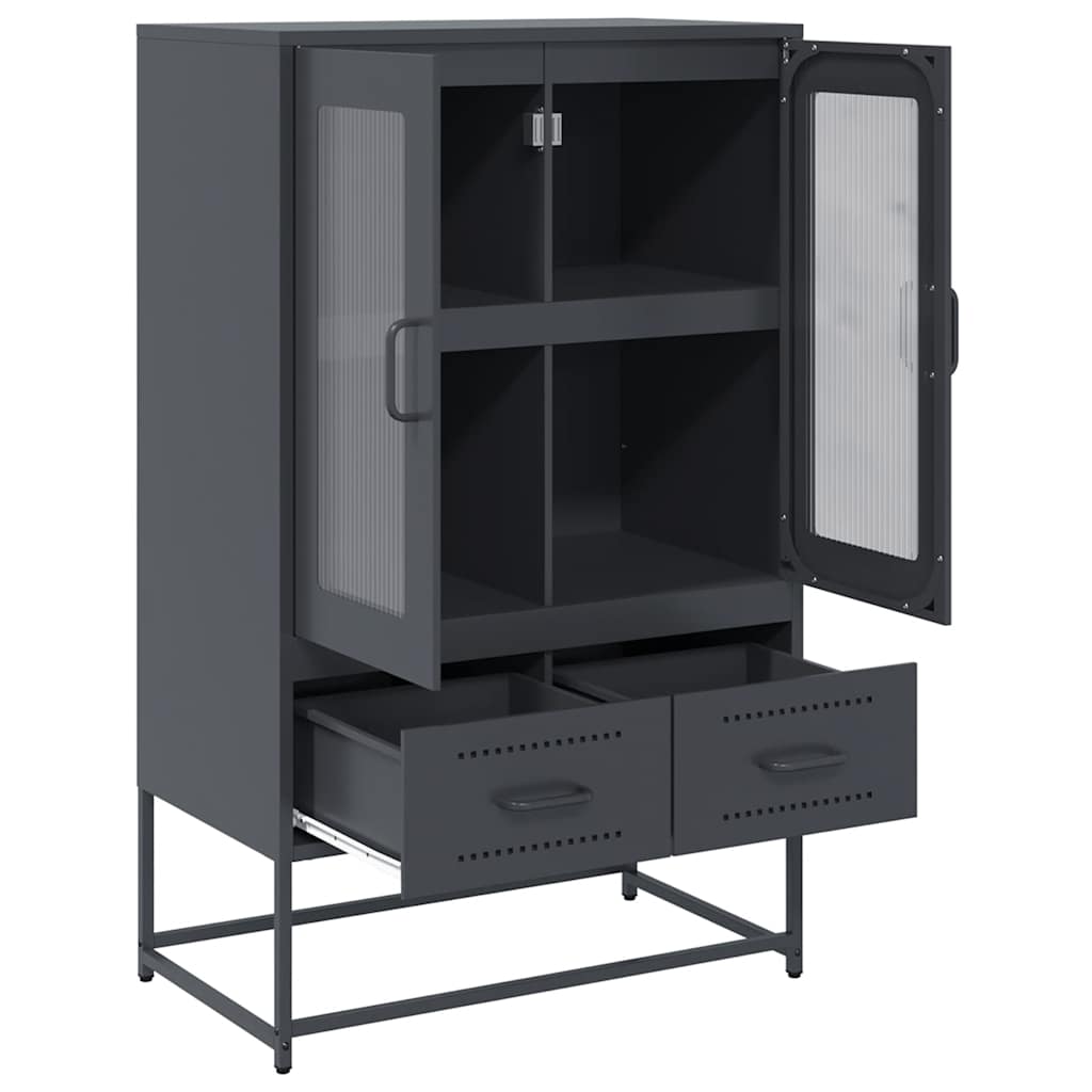 Skåp DIV. antracit 68x39x111,5 cm stål