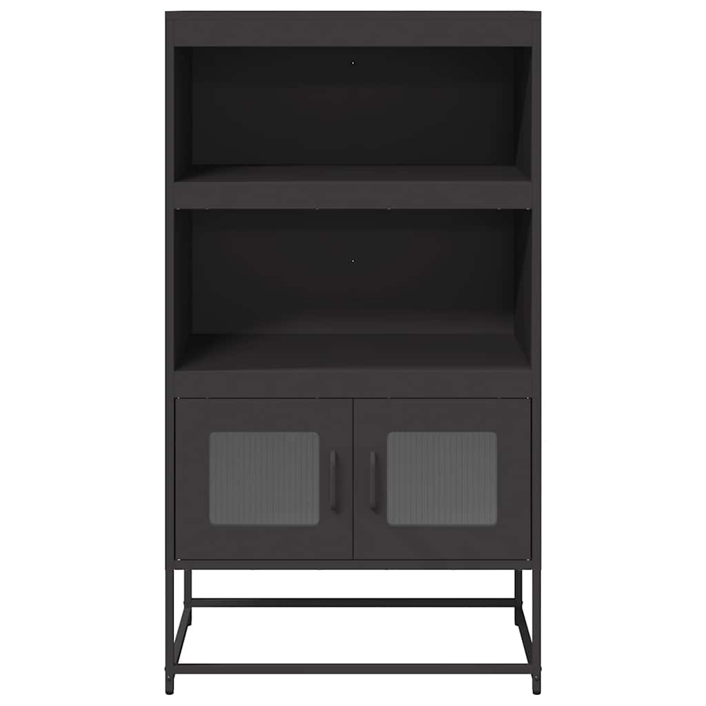 Skåp DIV. Svart 68x39x123 cm stål