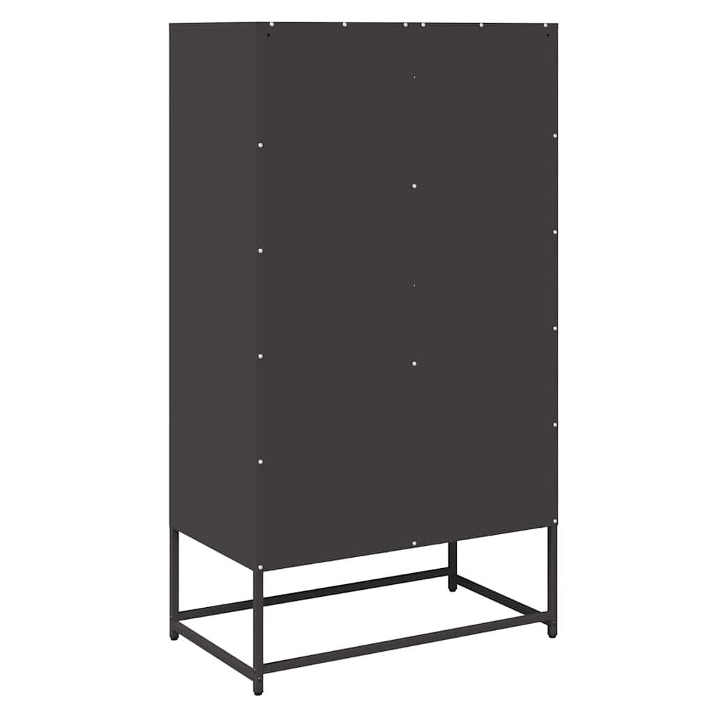 Skåp DIV. Svart 68x39x123 cm stål