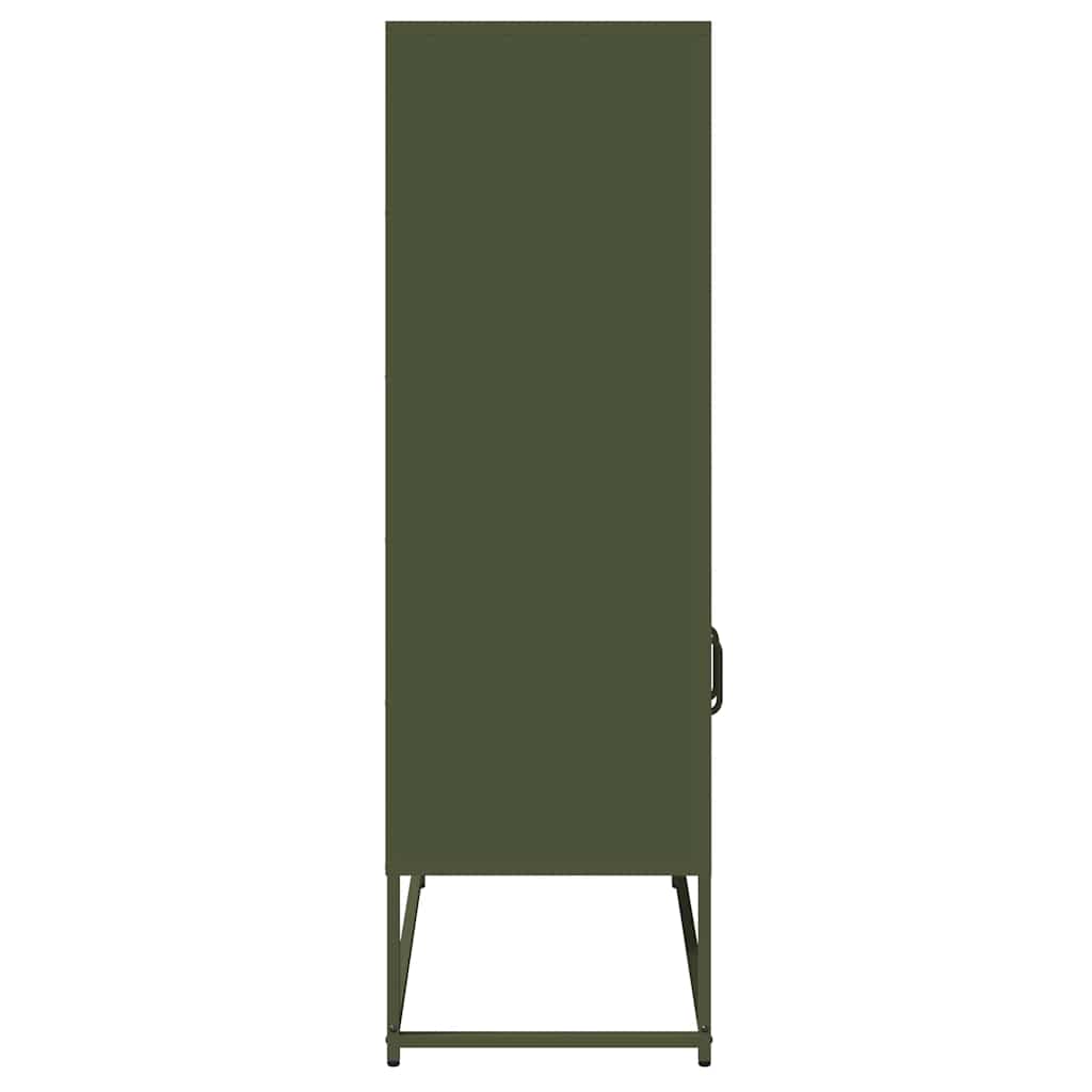 Skåp DIV. olivgrön 68x39x123 cm stål