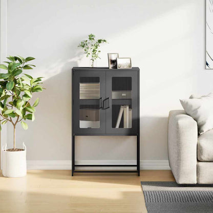 Skåp DIV. Svart 68x39x107 cm stål