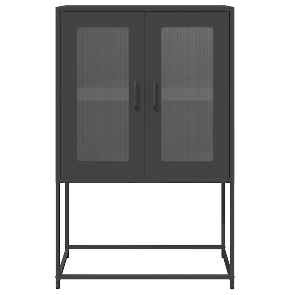 Skåp DIV. Svart 68x39x107 cm stål