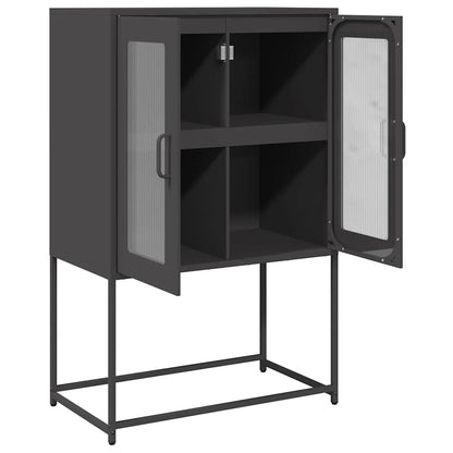 Skåp DIV. Svart 68x39x107 cm stål