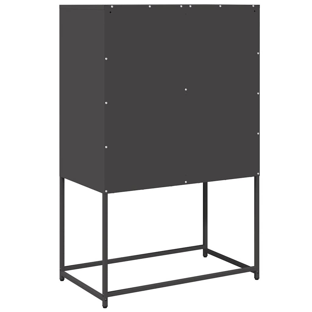 Skåp DIV. Svart 68x39x107 cm stål