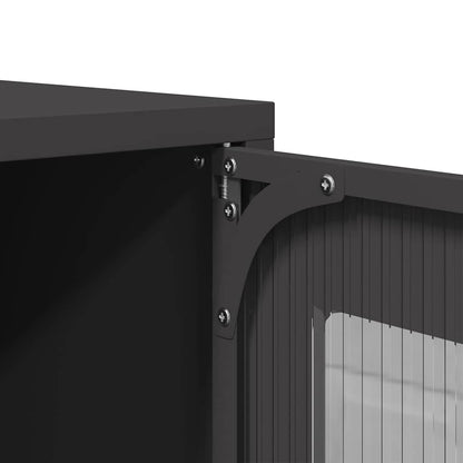 Skåp DIV. Svart 68x39x107 cm stål