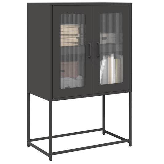 Skåp DIV. Svart 68x39x107 cm stål