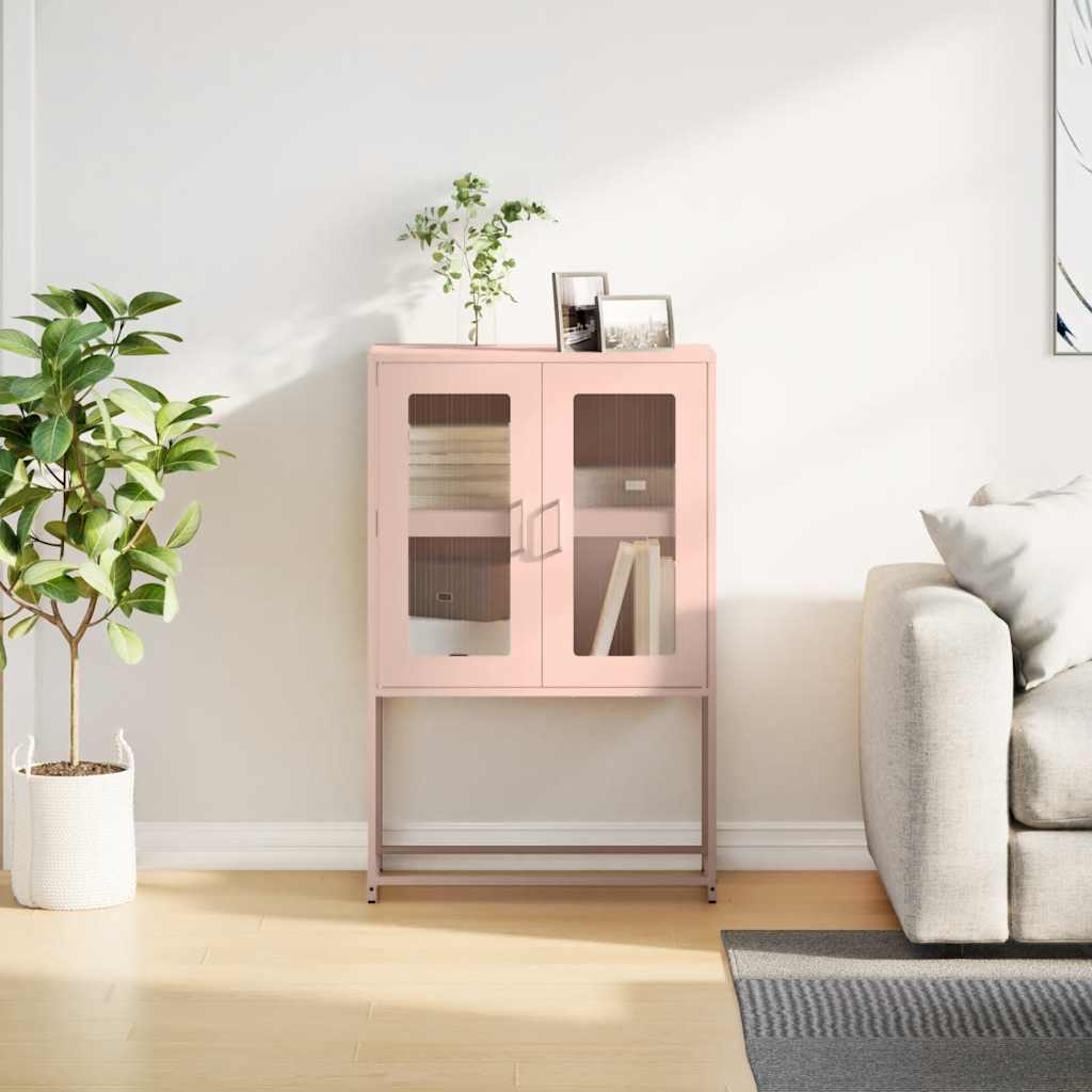 Skåp DIV. rosa 68x39x107 cm stål