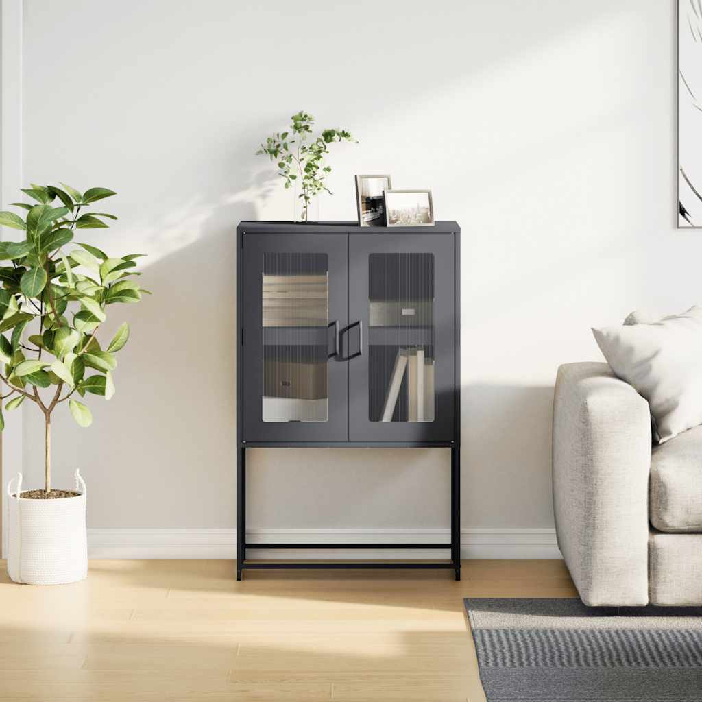 Skåp DIV. antracit 68x39x107 cm stål