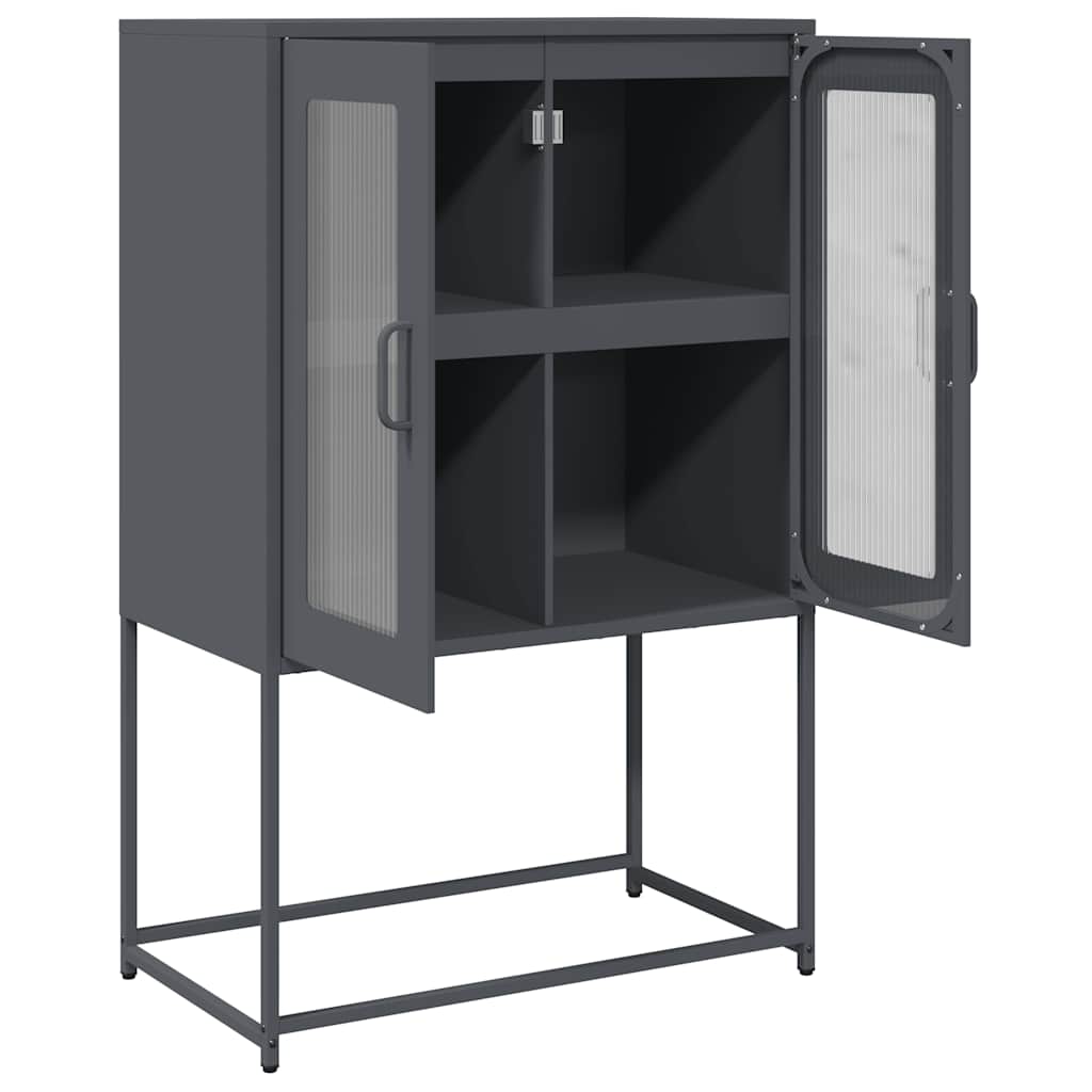 Skåp DIV. antracit 68x39x107 cm stål