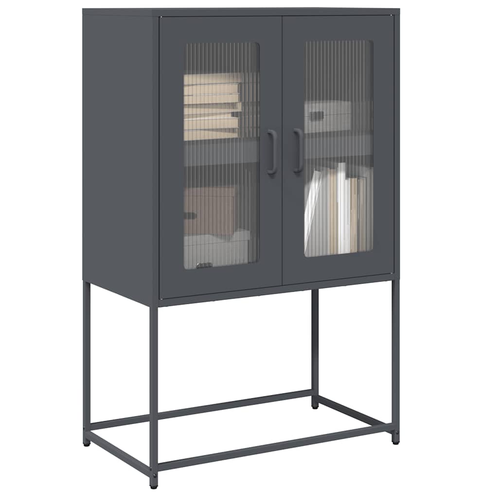 Skåp DIV. antracit 68x39x107 cm stål