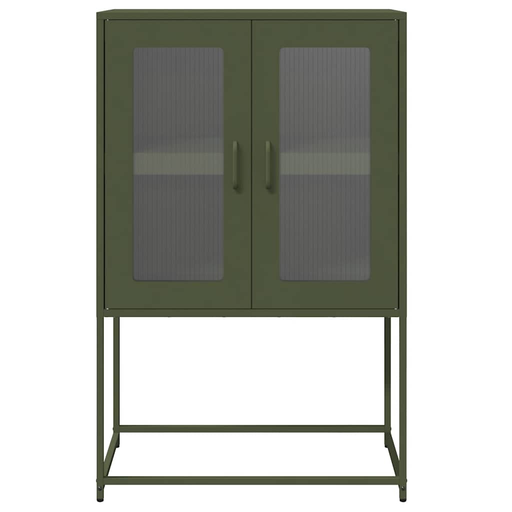 Skåp DIV. olivgrön 68x39x107 cm stål