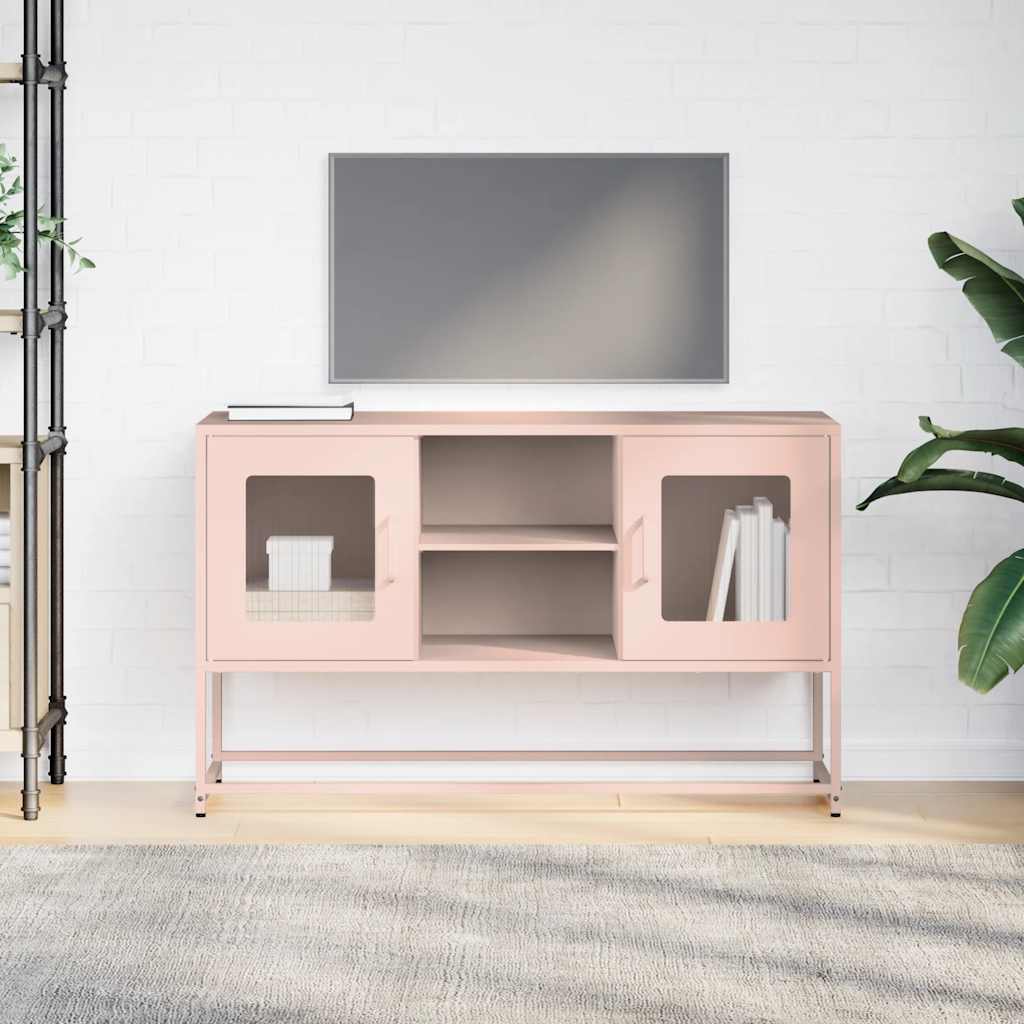 TV-Möbel DIV. TV-Skåp rosa 100,5x39x60,5 cm stål