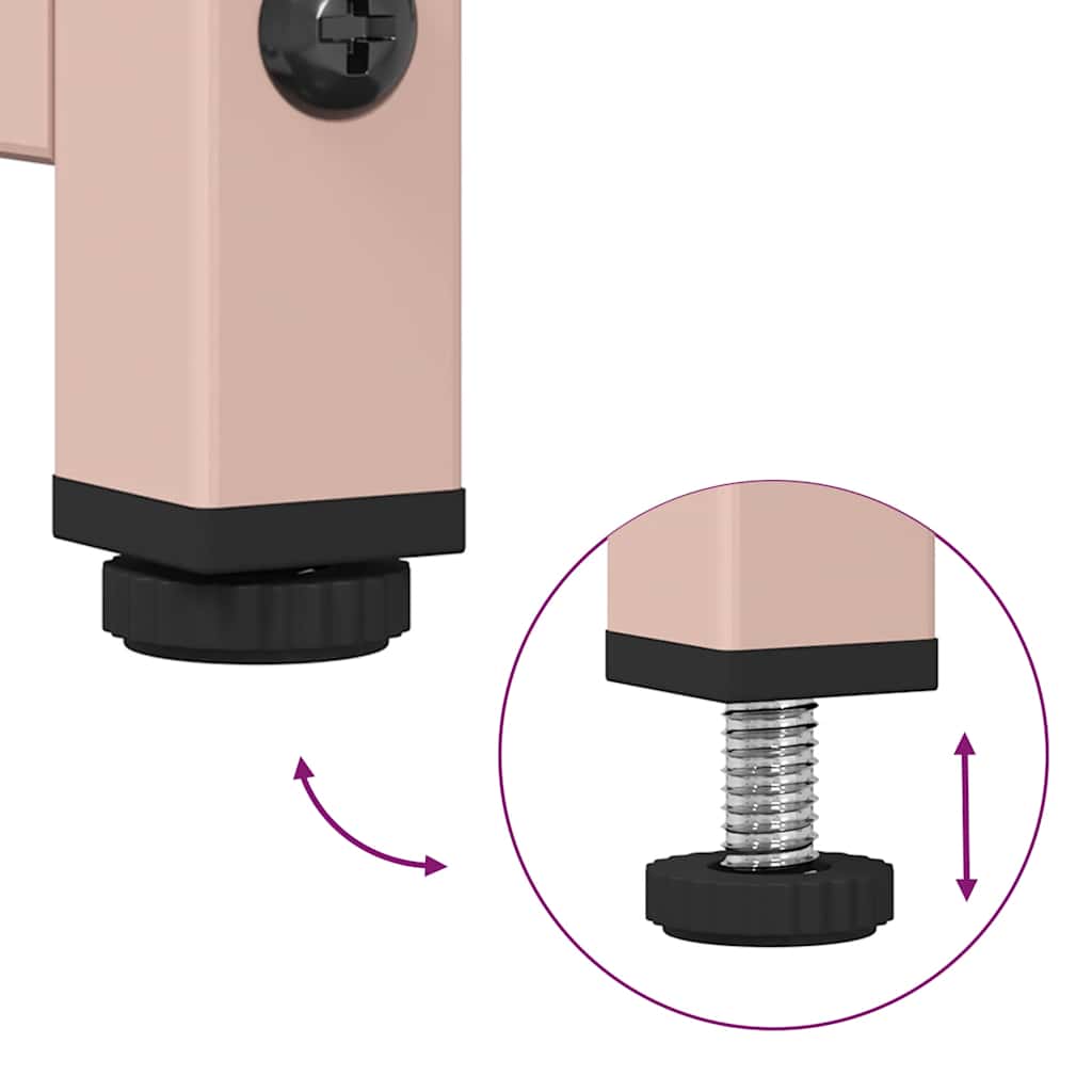 TV-Möbel DIV. TV-Skåp rosa 100,5x39x60,5 cm stål
