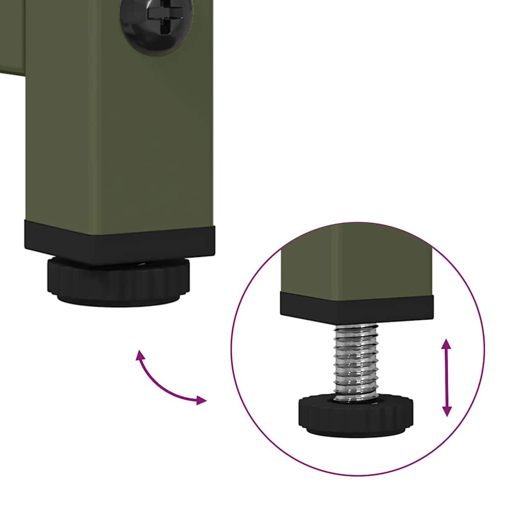 TV-Möbel DIV. TV-Skåp olivgrön 100,5x39x60,5 cm stål