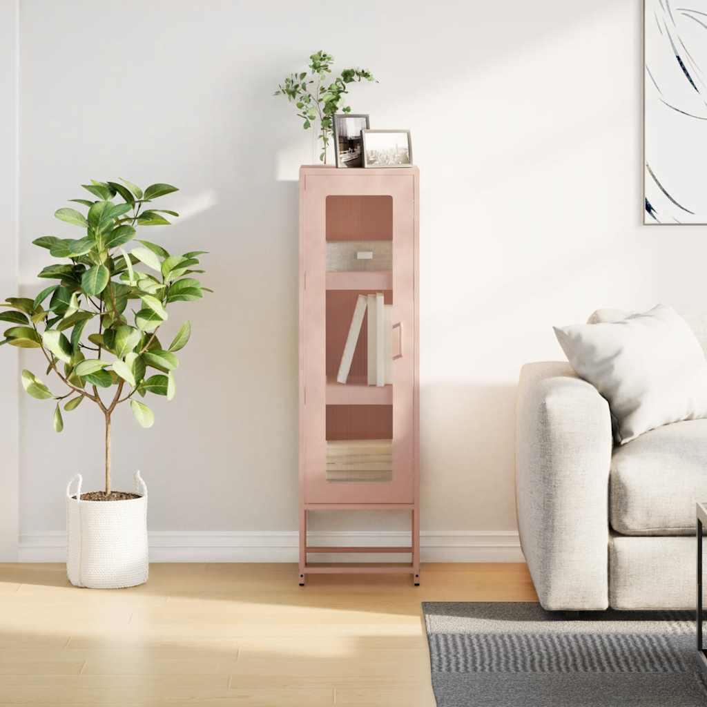 Skåp DIV. rosa 36x39x123 cm kallvalsat stål