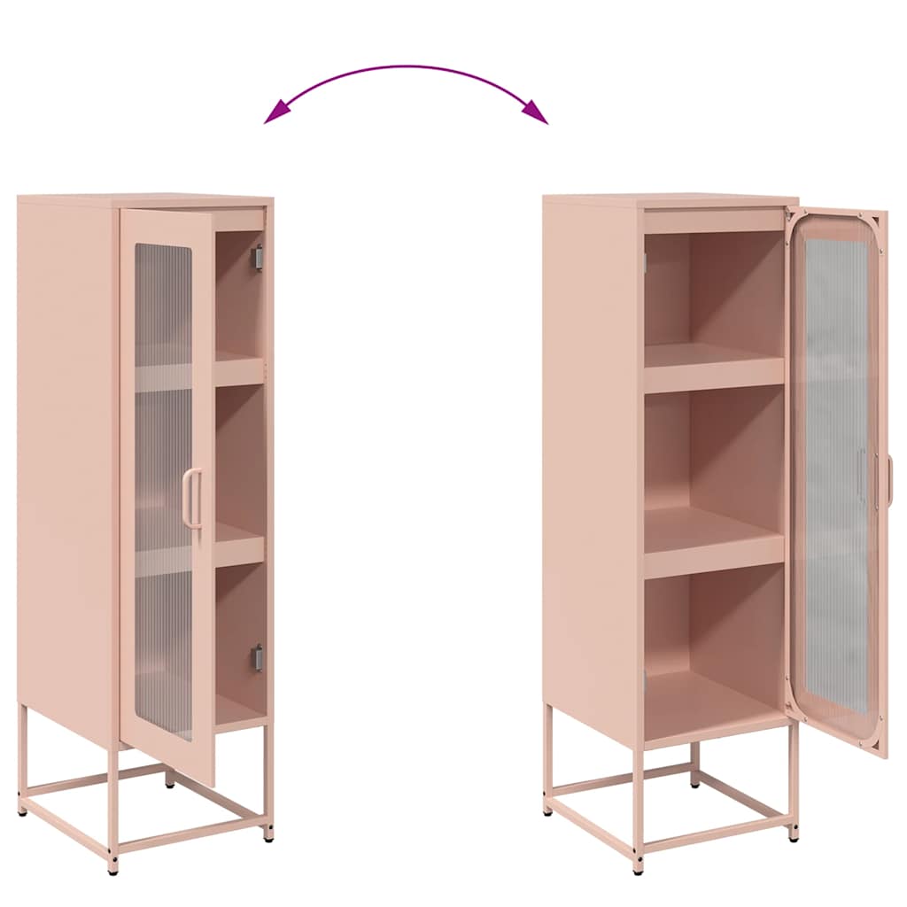 Skåp DIV. rosa 36x39x123 cm kallvalsat stål