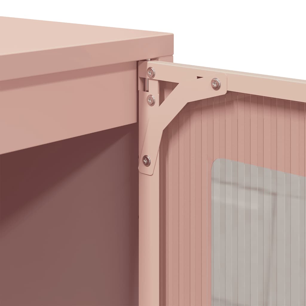 Skåp DIV. rosa 100,5x39x107 cm kallvalsat stål
