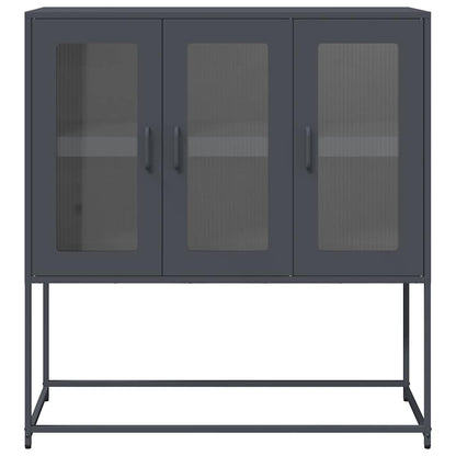 Skåp DIV. antracit 100,5x39x107 cm kallvalsat stål