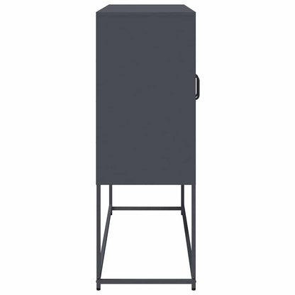 Skåp DIV. antracit 100,5x39x107 cm kallvalsat stål