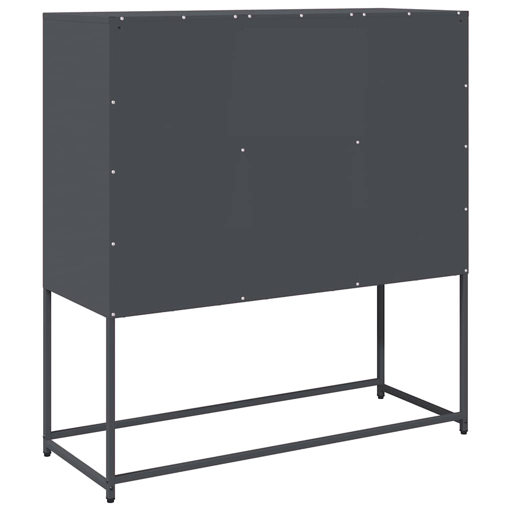 Skåp DIV. antracit 100,5x39x107 cm kallvalsat stål