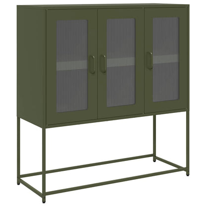 Skåp DIV. olivgrön 100,5x39x107 cm kallvalsat stål