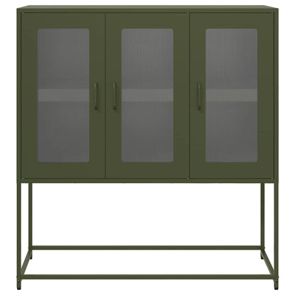 Skåp DIV. olivgrön 100,5x39x107 cm kallvalsat stål