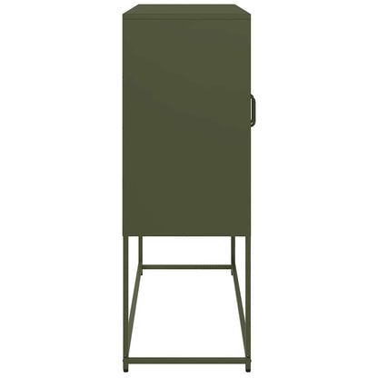 Skåp DIV. olivgrön 100,5x39x107 cm kallvalsat stål
