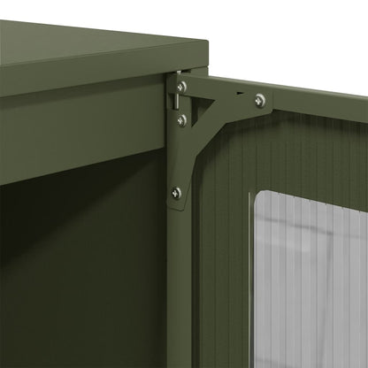 Skåp DIV. olivgrön 100,5x39x107 cm kallvalsat stål