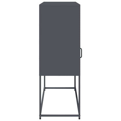 Skåp DIV. antracit 100,5x39x107 cm kallvalsat stål
