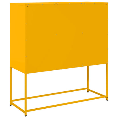 Skåp DIV. senapsgul 100,5x39x107 cm kallvalsat stål