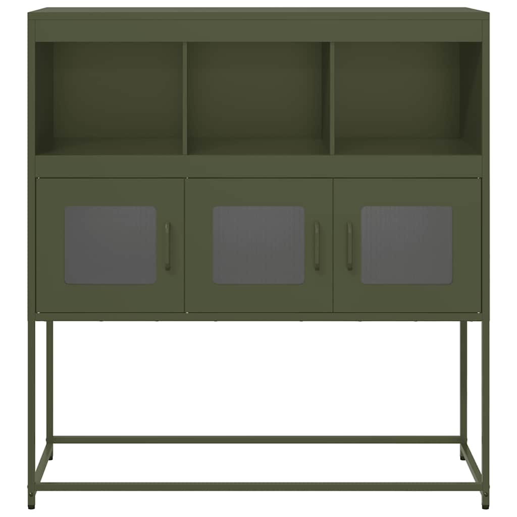 Skåp DIV. olivgrön 100,5x39x107 cm kallvalsat stål