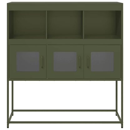 Skåp DIV. olivgrön 100,5x39x107 cm kallvalsat stål