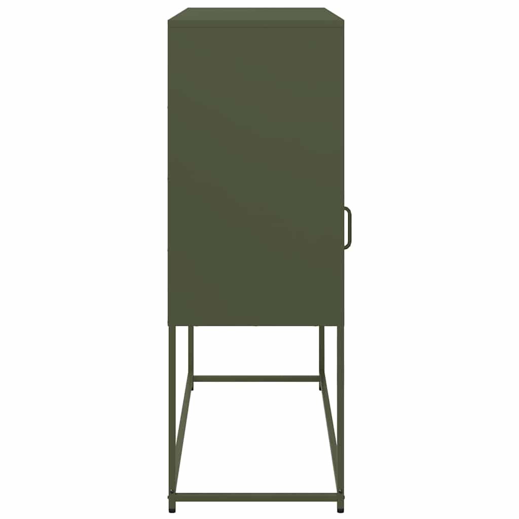 Skåp DIV. olivgrön 100,5x39x107 cm kallvalsat stål