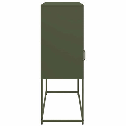 Skåp DIV. olivgrön 100,5x39x107 cm kallvalsat stål