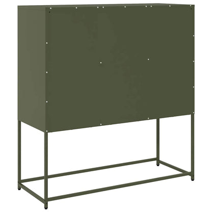 Skåp DIV. olivgrön 100,5x39x107 cm kallvalsat stål