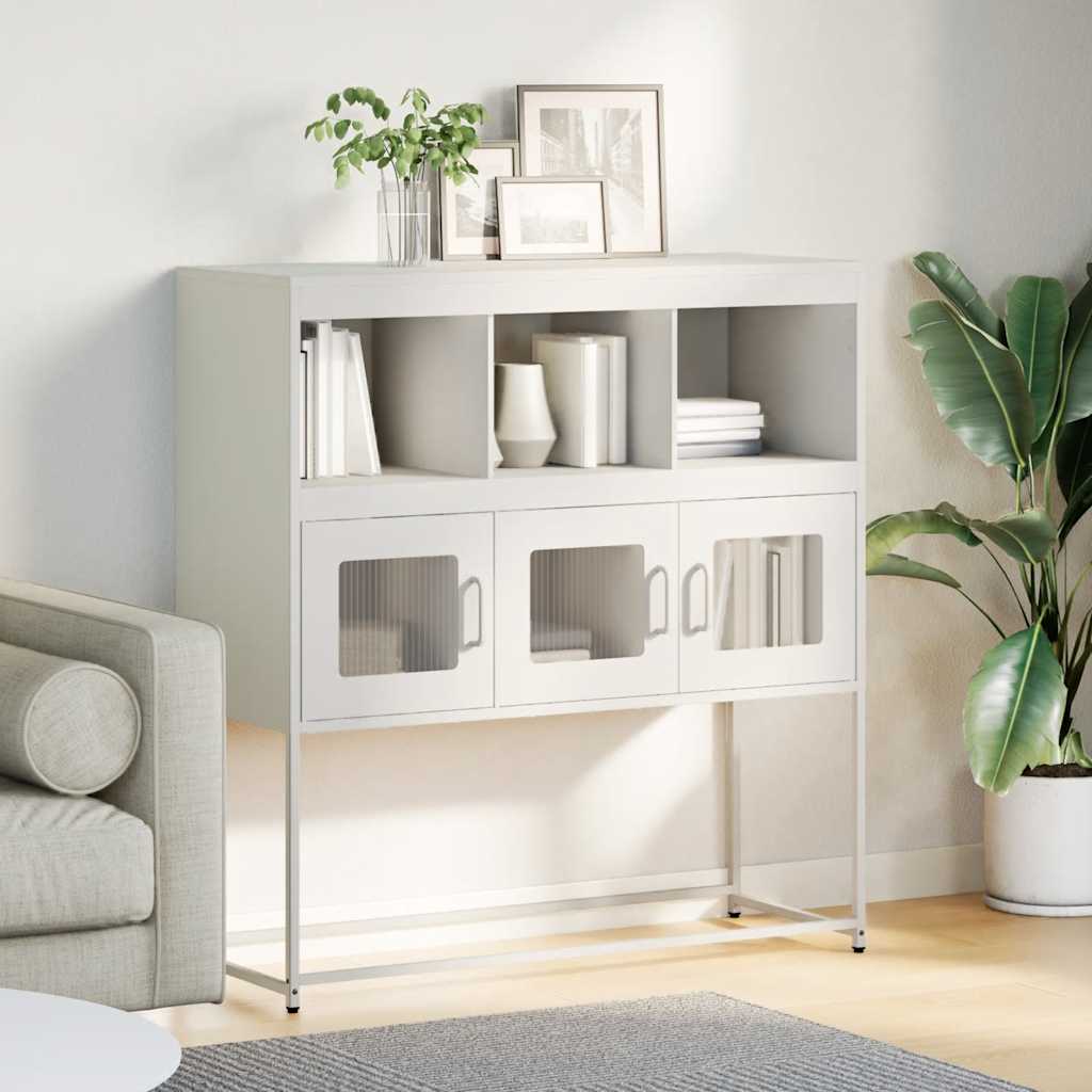 Skänk DIV. Vit 100,5x39x107 cm kallvalsat stål