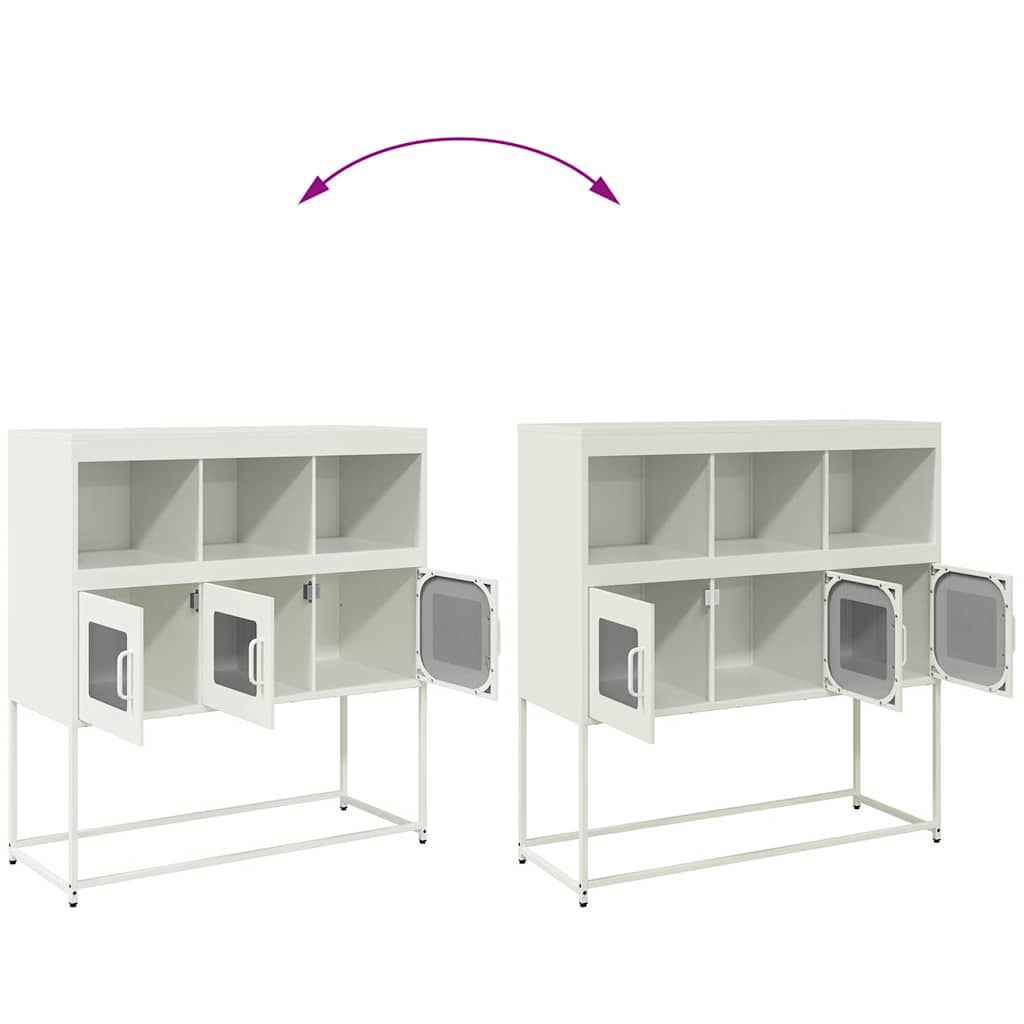 Skänk DIV. Vit 100,5x39x107 cm kallvalsat stål