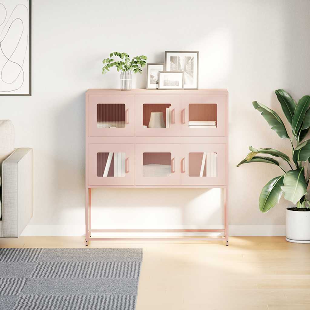 Skåp DIV. rosa 100,5x39x107 cm kallvalsat stål