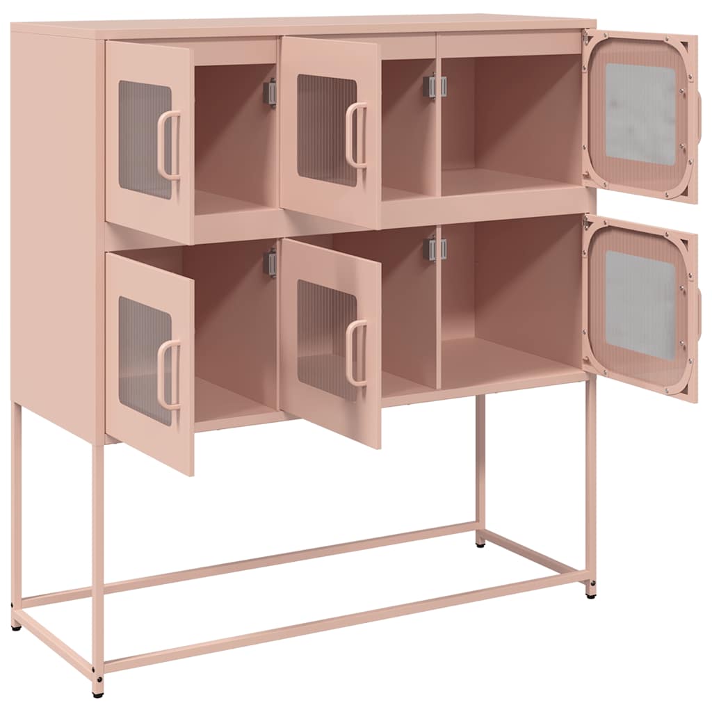 Skåp DIV. rosa 100,5x39x107 cm kallvalsat stål
