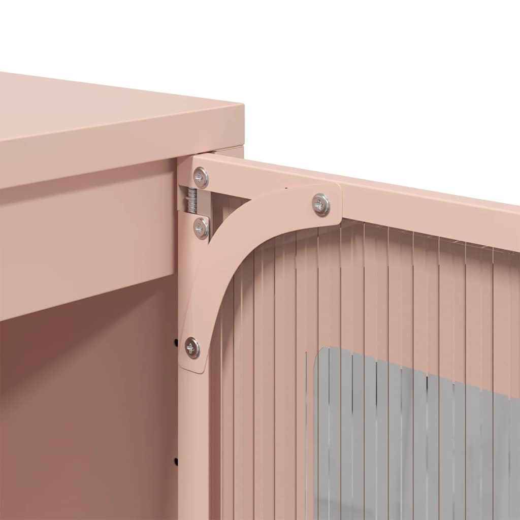 Skåp DIV. rosa 100,5x39x107 cm kallvalsat stål
