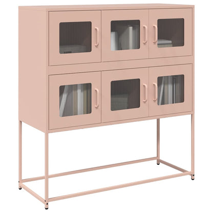 Skåp DIV. rosa 100,5x39x107 cm kallvalsat stål