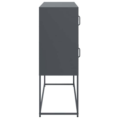 Skåp DIV. antracit 100,5x39x107 cm kallvalsat stål