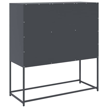 Skåp DIV. antracit 100,5x39x107 cm kallvalsat stål