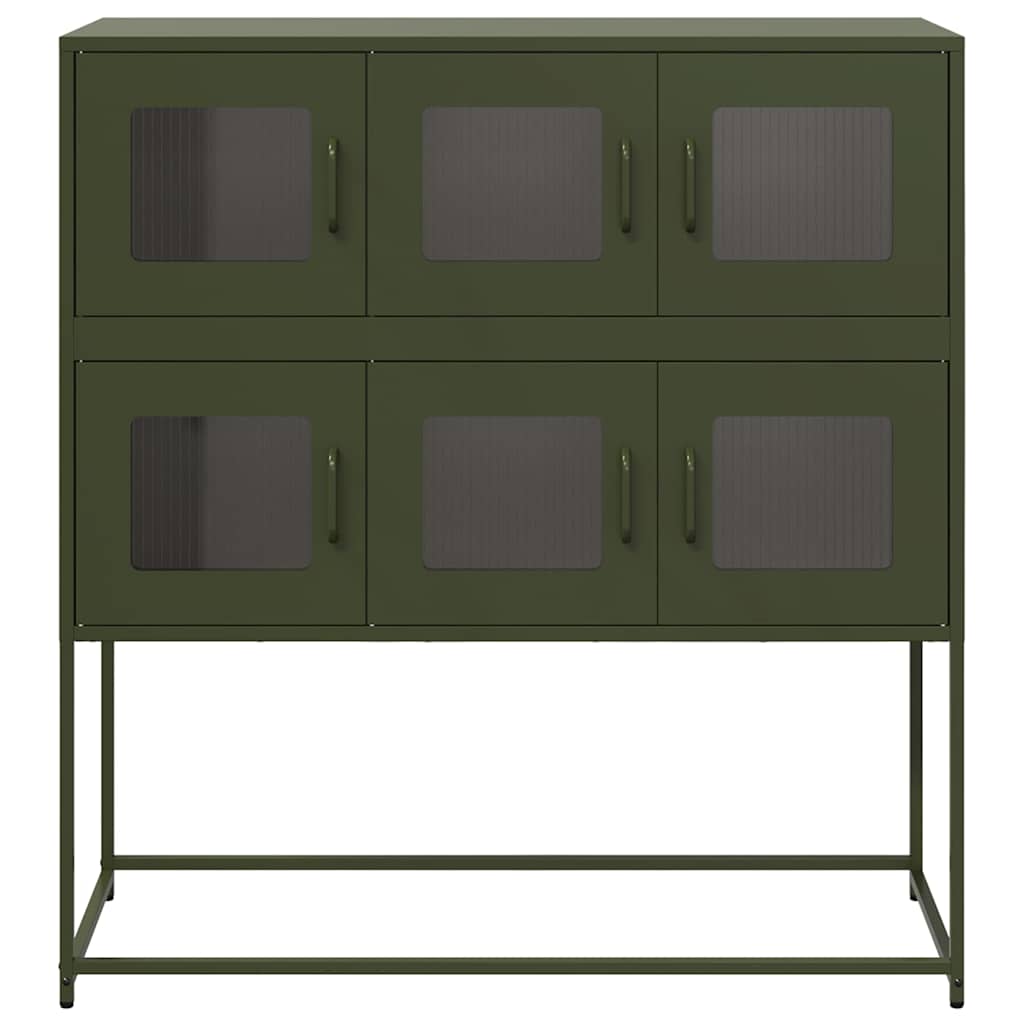 Skåp DIV. olivgrön 100,5x39x107 cm kallvalsat stål