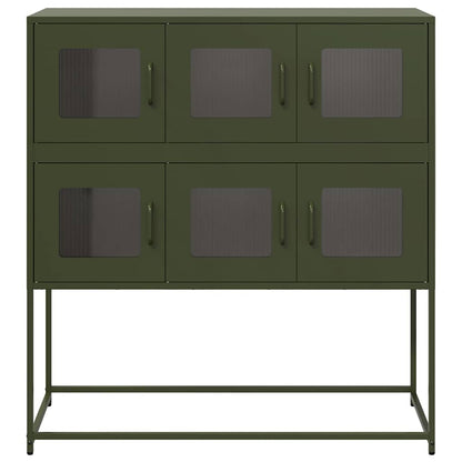 Skåp DIV. olivgrön 100,5x39x107 cm kallvalsat stål
