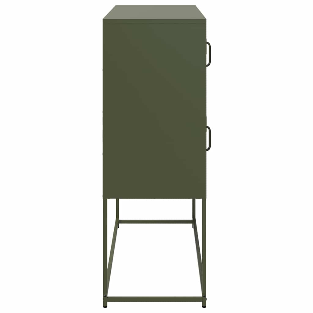 Skåp DIV. olivgrön 100,5x39x107 cm kallvalsat stål