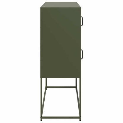Skåp DIV. olivgrön 100,5x39x107 cm kallvalsat stål
