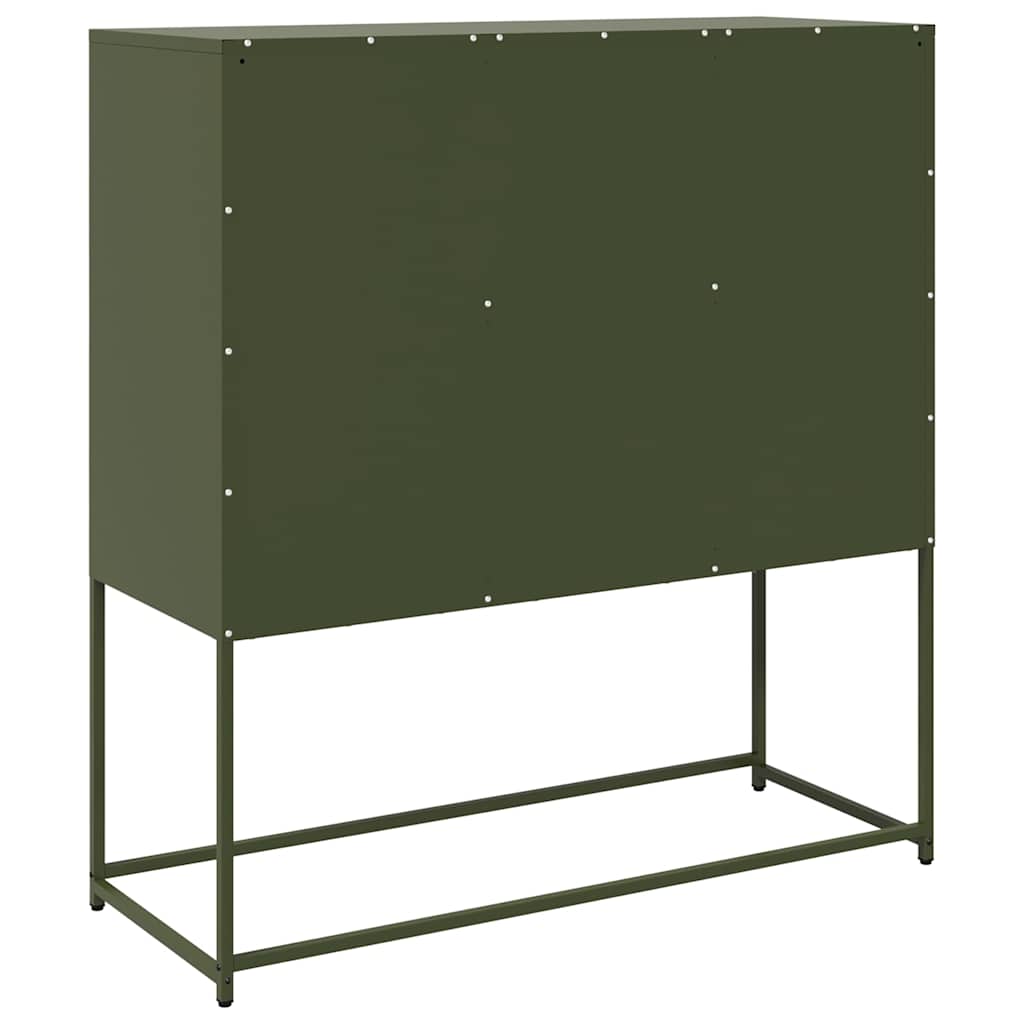 Skåp DIV. olivgrön 100,5x39x107 cm kallvalsat stål