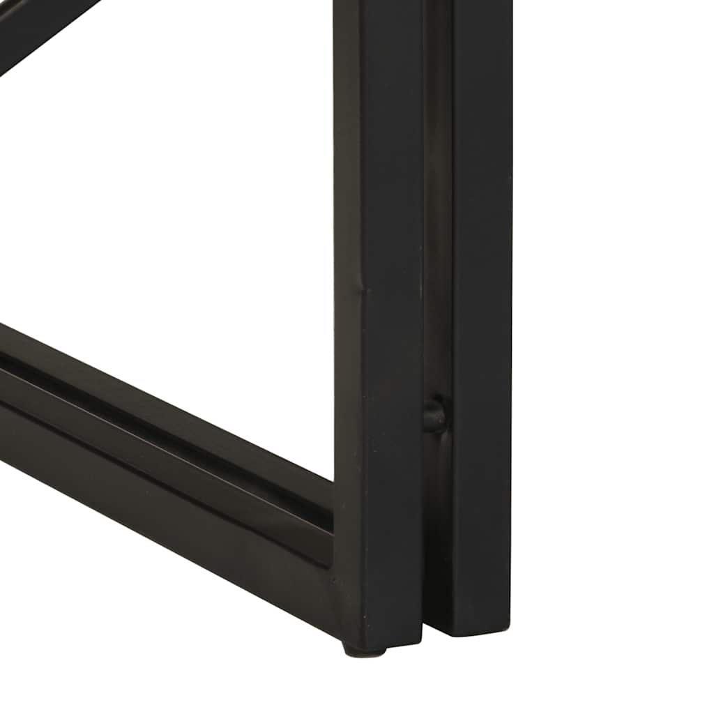 Soffbord Trä 100x100x35 cm massivt grovt Trä mango